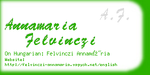 annamaria felvinczi business card